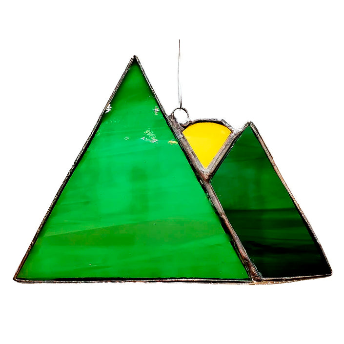 Green Mountain Stained Glass Ornament