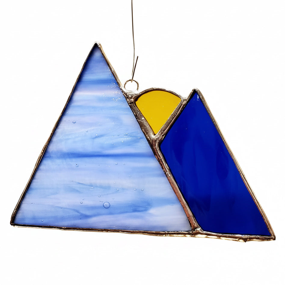 Blue Mountain Stained Glass Ornament