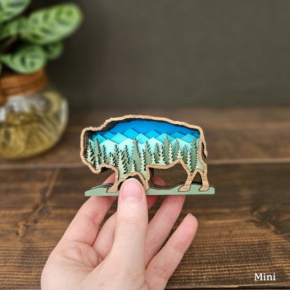3D Layered Bison