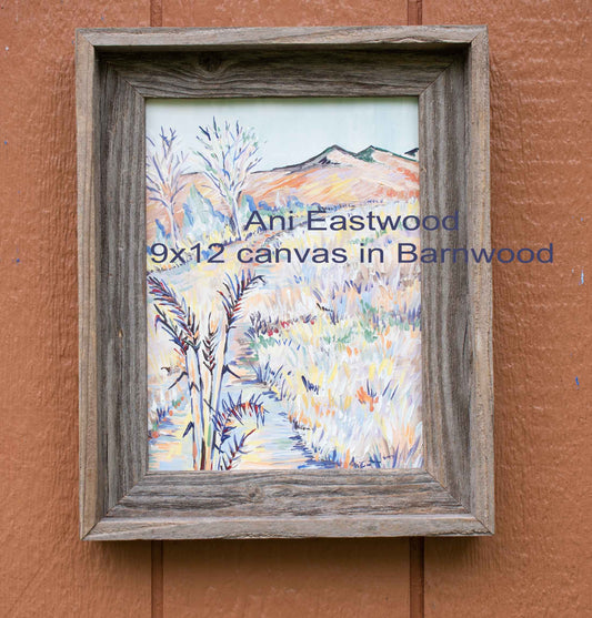 Special 9x12 Handpainted Canvas set of Barnwood Framed Giclees