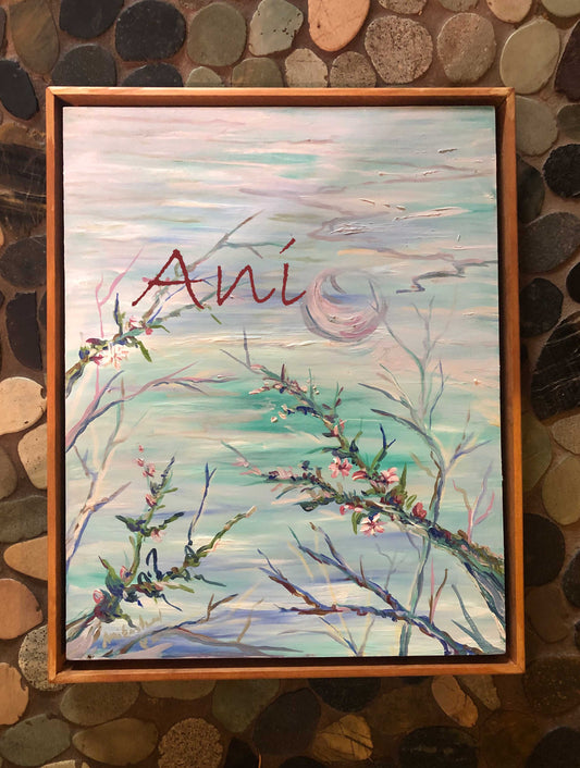 "Apple Blossoms 2" 11"x14" Original Oil on birch frame