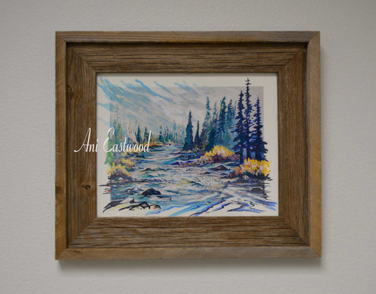 "Corridor" 8"x10" Framed in Authentic Barnwood