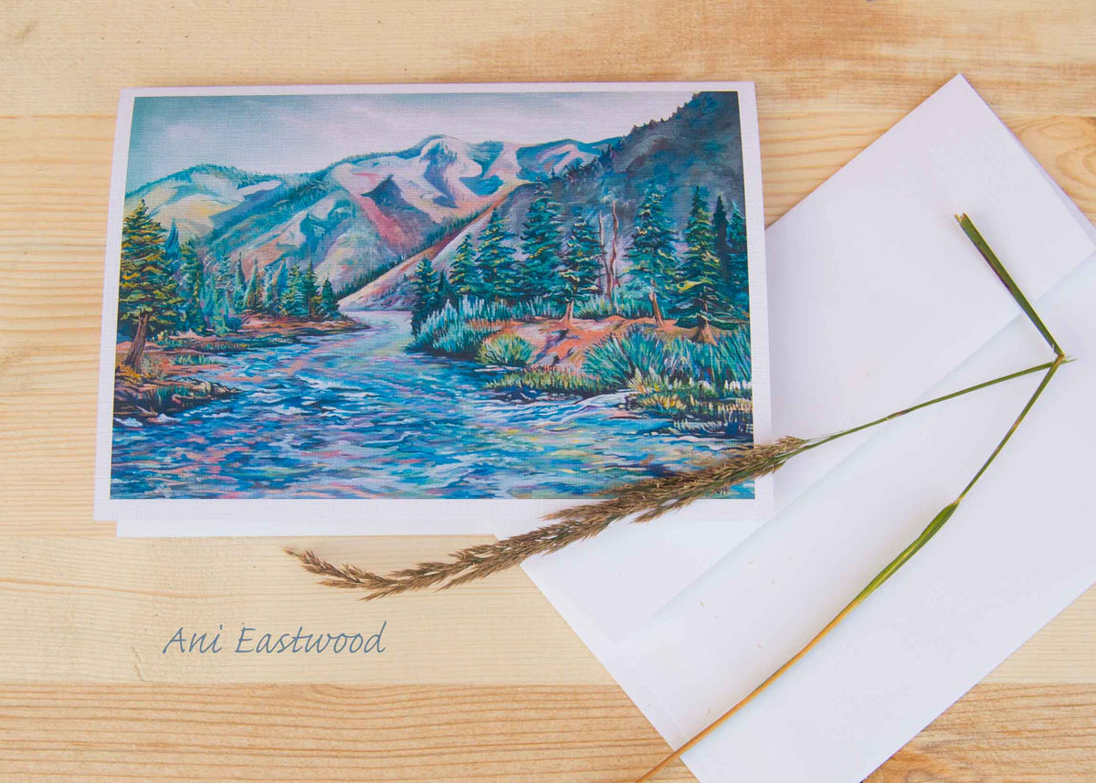 "Morning on the River" 5x7 Card (Singles or 3 Pack).  Ani Eastwood