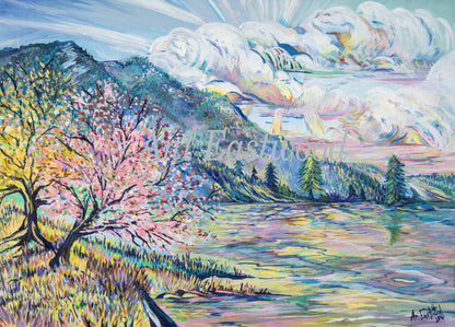 "Cherry Blossoms on Flathead Lake, Montana"  2015 Ani Eastwood