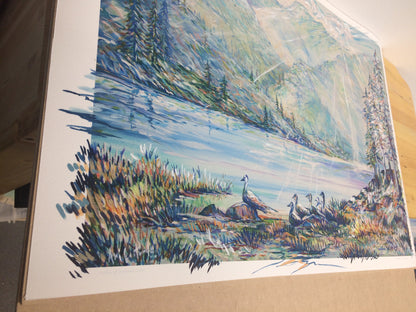 "After the Rain" 20"x30" Hand-painted Giclee, Framed in Authentic Barnwood