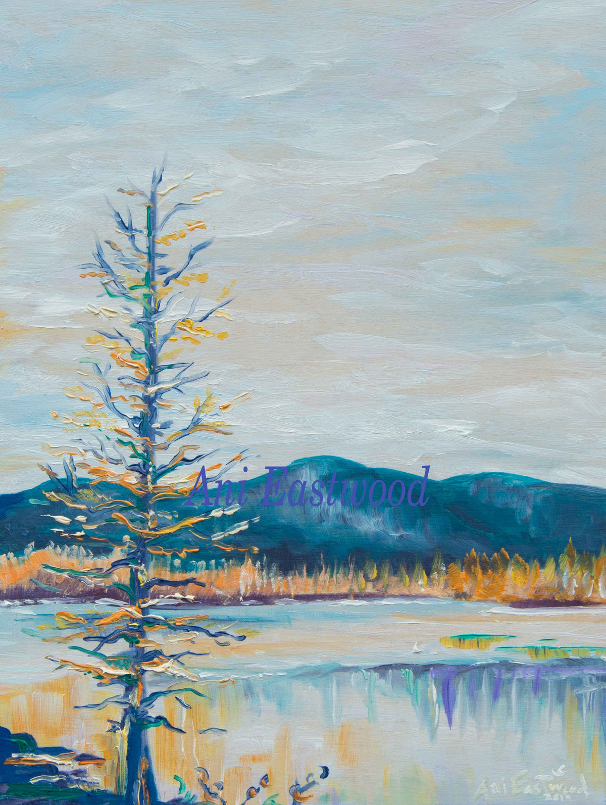 "Larch on Seeley Lake, Montana" 2019  Ani Eastwood