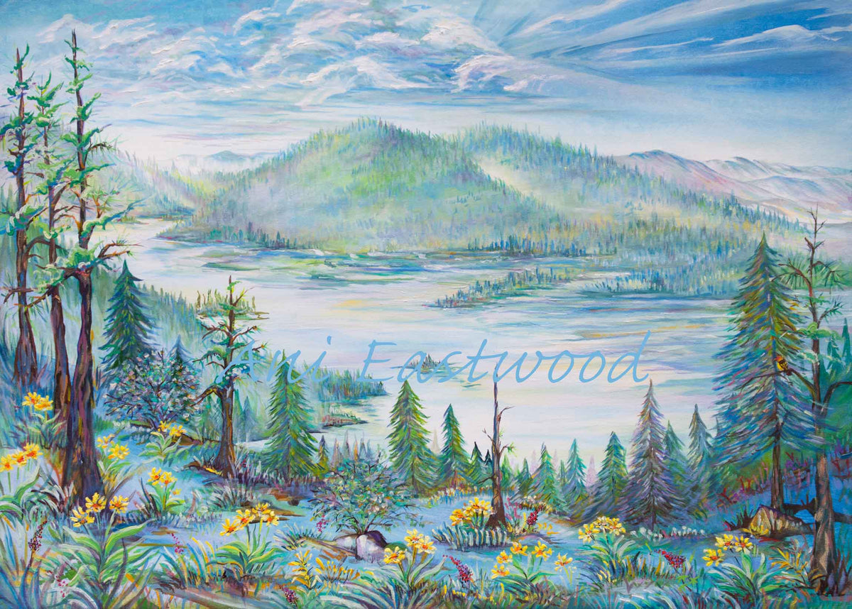 "Salmon Lake, Montana" 5x7 Greeting Cards (Singles or 3 Pack). Ani Eastwood